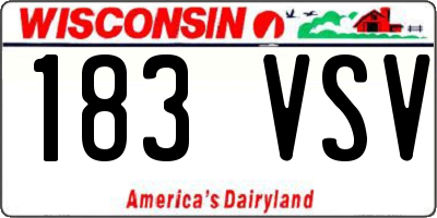 WI license plate 183VSV