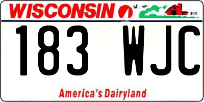 WI license plate 183WJC