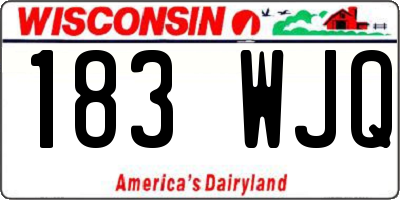 WI license plate 183WJQ
