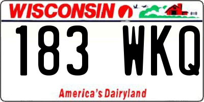 WI license plate 183WKQ