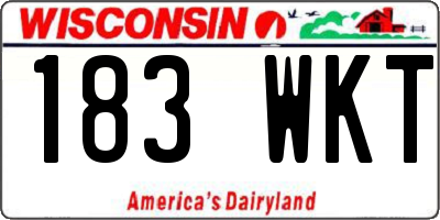 WI license plate 183WKT