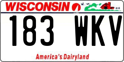 WI license plate 183WKV