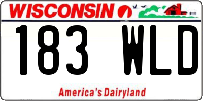 WI license plate 183WLD