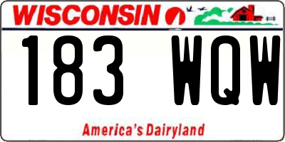 WI license plate 183WQW