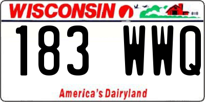 WI license plate 183WWQ