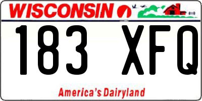WI license plate 183XFQ