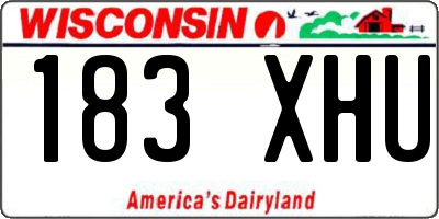 WI license plate 183XHU