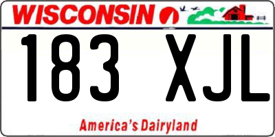 WI license plate 183XJL