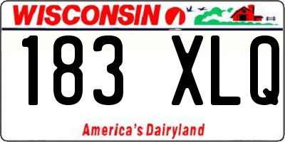 WI license plate 183XLQ
