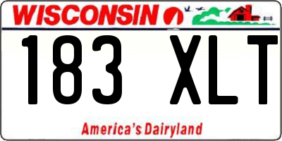 WI license plate 183XLT