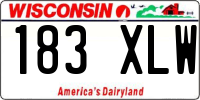 WI license plate 183XLW