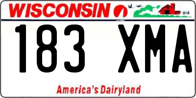 WI license plate 183XMA