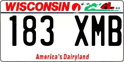 WI license plate 183XMB