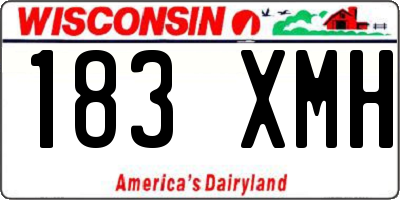 WI license plate 183XMH