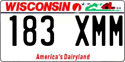 WI license plate 183XMM