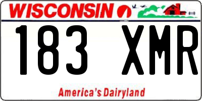 WI license plate 183XMR