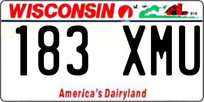 WI license plate 183XMU