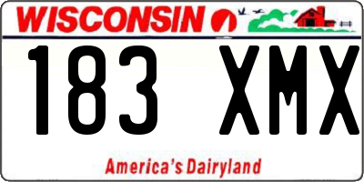 WI license plate 183XMX