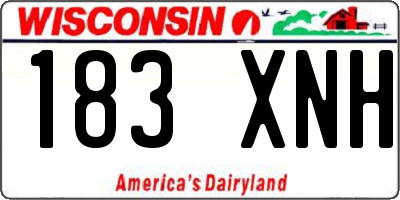 WI license plate 183XNH