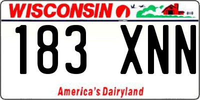 WI license plate 183XNN
