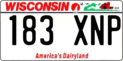 WI license plate 183XNP