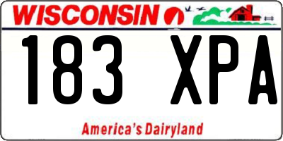 WI license plate 183XPA