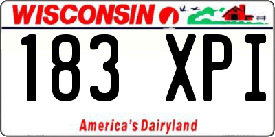 WI license plate 183XPI