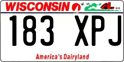 WI license plate 183XPJ