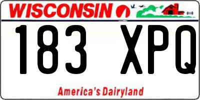 WI license plate 183XPQ