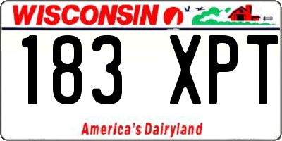 WI license plate 183XPT