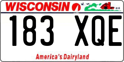 WI license plate 183XQE