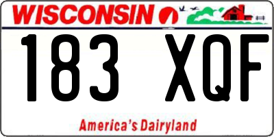 WI license plate 183XQF