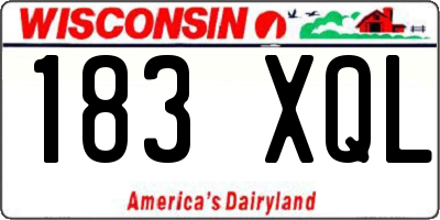 WI license plate 183XQL