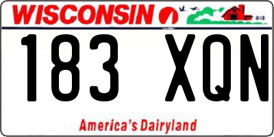 WI license plate 183XQN