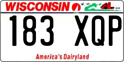 WI license plate 183XQP