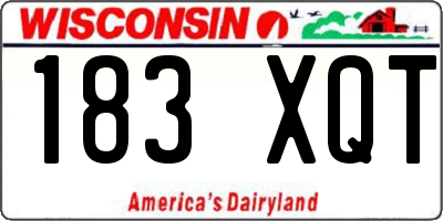 WI license plate 183XQT