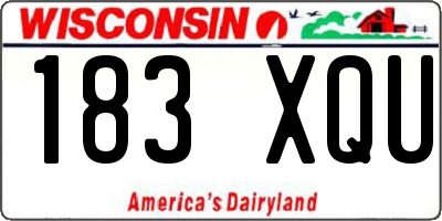 WI license plate 183XQU