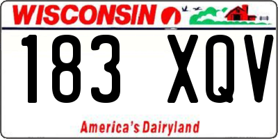 WI license plate 183XQV