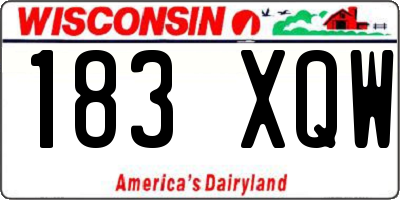 WI license plate 183XQW