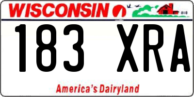 WI license plate 183XRA