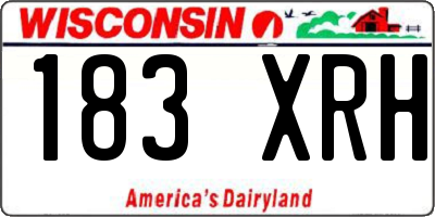 WI license plate 183XRH