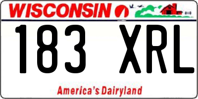 WI license plate 183XRL