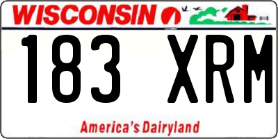 WI license plate 183XRM