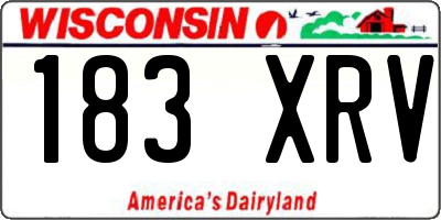 WI license plate 183XRV