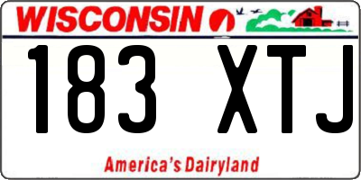 WI license plate 183XTJ