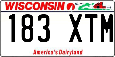 WI license plate 183XTM