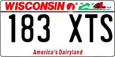 WI license plate 183XTS