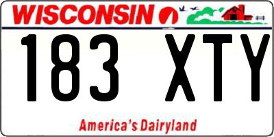 WI license plate 183XTY