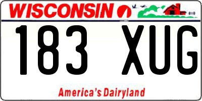WI license plate 183XUG