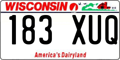 WI license plate 183XUQ